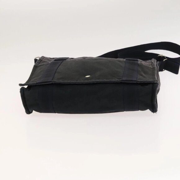 HERMES Fourre Tout Bassas MM Shoulder Bag Canvas Navy Auth bs25503 - Picture 7 of 16